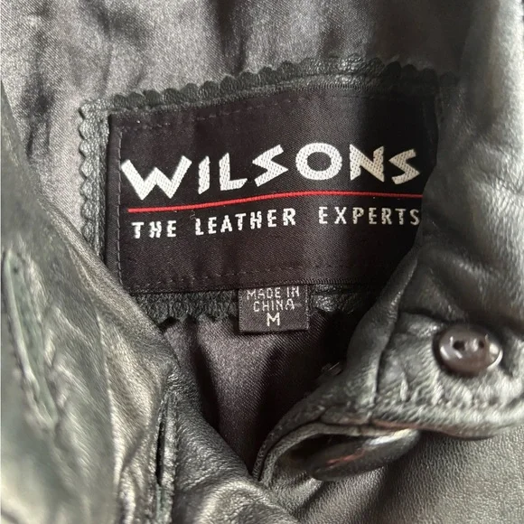 Wilsons Leather Premium Black Genuine Leather Button-Front Jacket | Size M - Picture 3 of 7